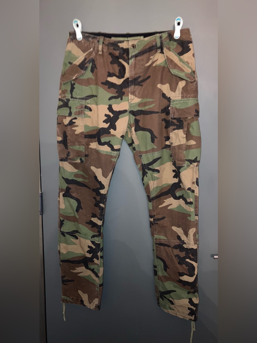 Polo Ralph Lauren Utility Surplus Camo Cargo Pants 36x34 Slim Fit